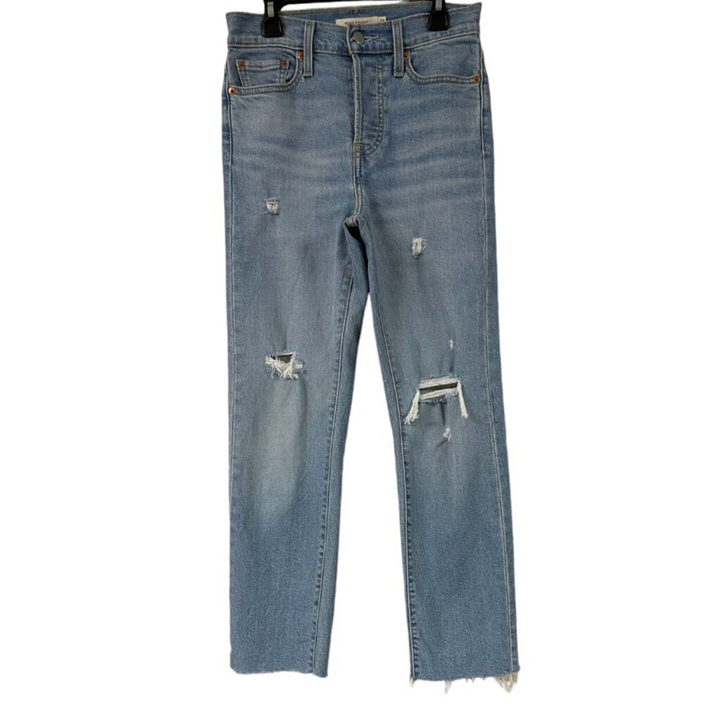LEVI’S Jeans Womens Size 25 Wedgie Straight Button Fly Raw Hem